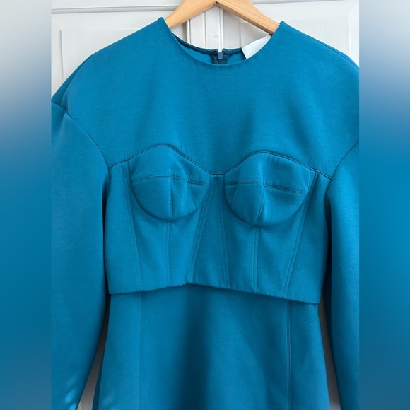 Aknvas Teal Blue Neneh Corset Minidress - Size 6 - Picture 7 of 13